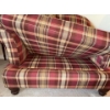 Image 3 : Oversized Plaid Arm Chair w/ Decorative Throw Pillow 50x36x34