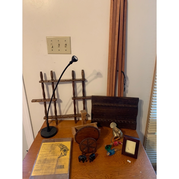 Lamp, Spoon Holders, Cedar Plank and Miniatures