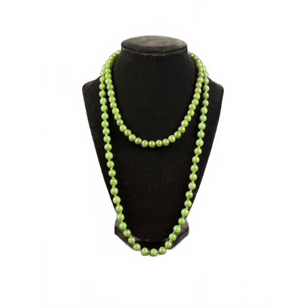 Green Jade Bead Necklaces, 18" and 30"