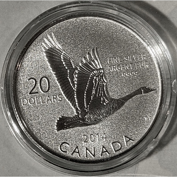 2014 $20 for $20 Canada Goose - 99.9% Fine Silver Coin - #3