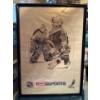 Image 1 : Framed Print Pencil Drawing Featuring Hall of Fame Goaltender Grant Fuhr (1986-87)