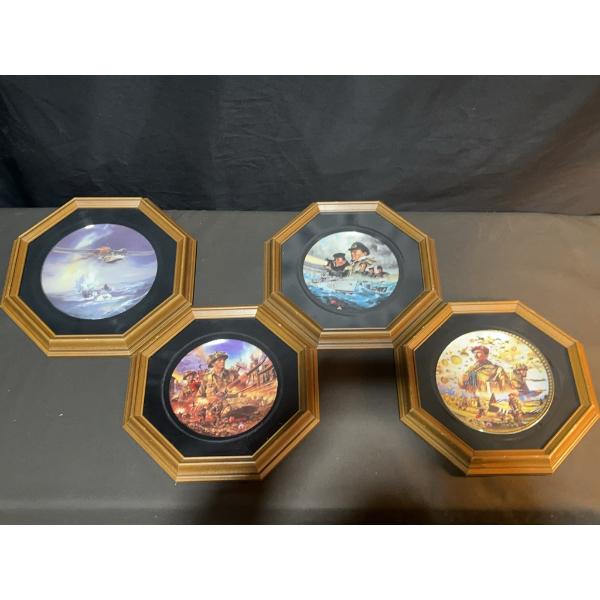 4 Canada Remembers Porcelain Plates with Frames