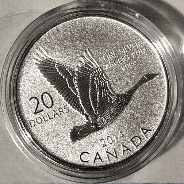2014 $20 for $20 Canada Goose - 99.9% Fine Silver Coin - #1