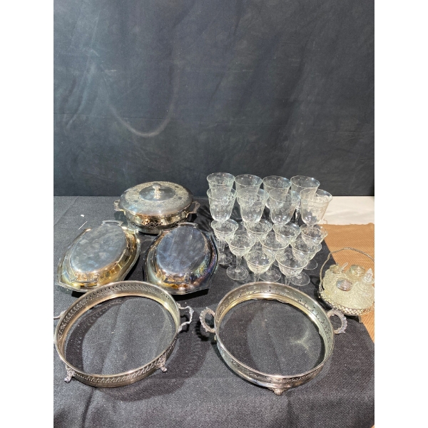Plated Kitchenware's & Glassware Collection 
