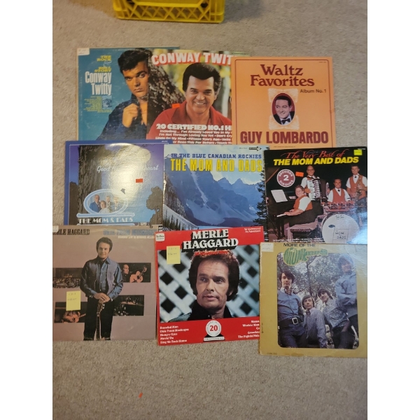 Vinyl Records Collection - Merle Haggard Moms+Dads & More