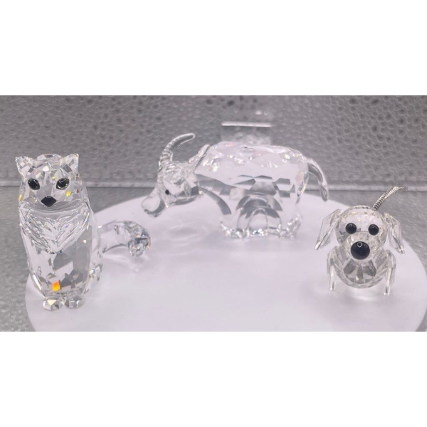Swarovski Crystal Animal Cat, Bull, Wiener Dog