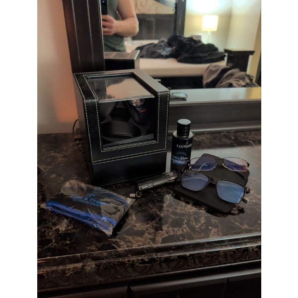 Men's Fashion Accessory Collection - 360 LED Jewelry Box ICE Wristwatch Specs & More