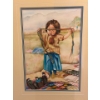 Image 2 : Oil On Board Depicting A Young Girl Holding Ribbons By A.W.Gage