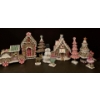 Image 1 : 10 Pc LED Gingerbread Village Scene Set - Well Loved 