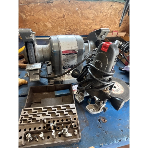 industrial grinder with craftsman router and router bits grinder is a 1/3 hp