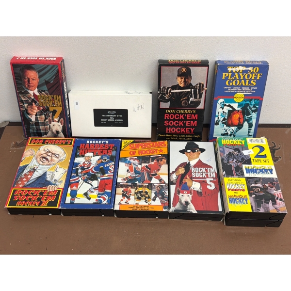 Don Cherry Rock'em Sock'em Hockey VHS Tapes and Misc. Hockey Videos