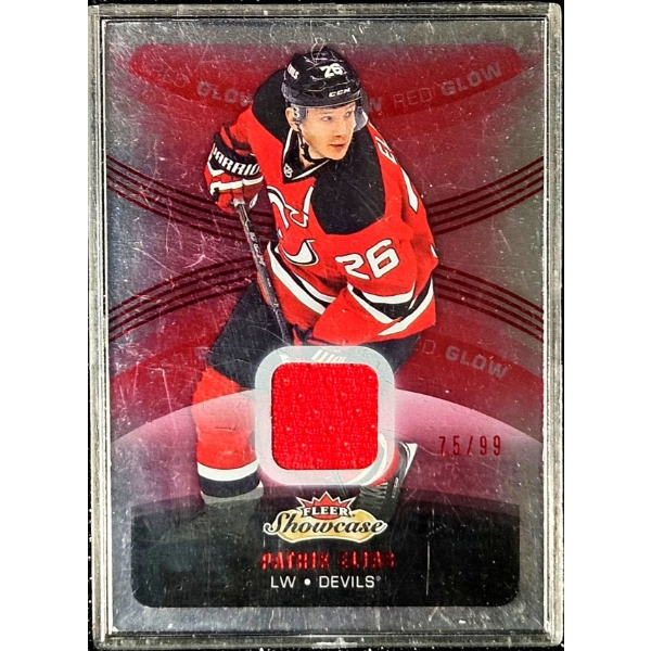 Patrik Eliáš 2015-16 "Fleer Showcase" Jersey Swatch Memorabilia Hockey Card