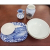 Image 1 : Wedgwood Pitcher 5 T, Royal Copenhagen Vase 7 T, Rosenthal Bowls 8.5" Top, 4 T/ 8", 3.5 T
