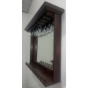 Image 2 : Beautiful Bar Back Mirror / Wine Glass Holders Wall Hanging Wooden Bar Mirror
