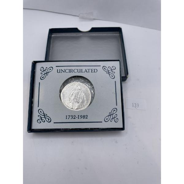 1982 george Washington 90% Silver Coin- .4019oz