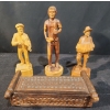 Image 1 : Caron Woodwork Wooden Sculptures, Tall Wooden Lad and Hand Carved Wooden Box