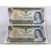 Image 6 : 3 uncut 1:2 Canadian 1973 $1.00 Bills Prefix: ECR ECV ECP