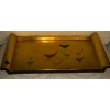 Image 2 : Asian Tray w/ Handpainted Bird Motif & Tripod Censer Wov (Mini Cauldren) 5.5"Tall