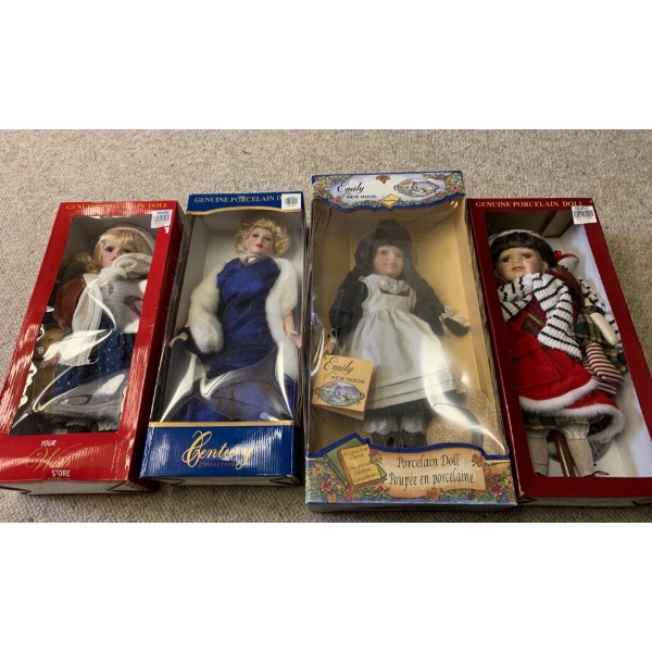 Set of 4 New in Box Porcelain Dolls - Your Wish Store,  Century Collection, Emily of New Moon 20T