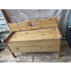 Image 1 : Wooden Storage Bench with Heart Cut-Out Backrest