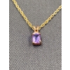 Image 4 : Genuine Amethyst Necklace With Gold Coloured Chain