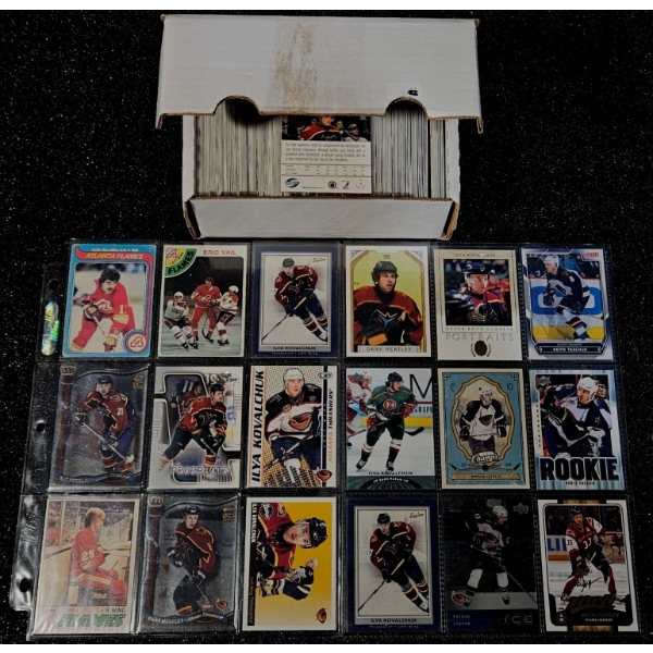 1 Box of Atlanta Flames/Thrasher (1972-2026) Hockey Cards & 2 Sleeves of Atlanta Flames Hockey Cards