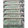 Image 3 :  1954 Canadian one dollar uncirculated Set of 5 consecutive order M/O7253055-7253059

