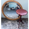 Image 1 : Round Mirror 40"diameter & Small Cherry Wood Side Table