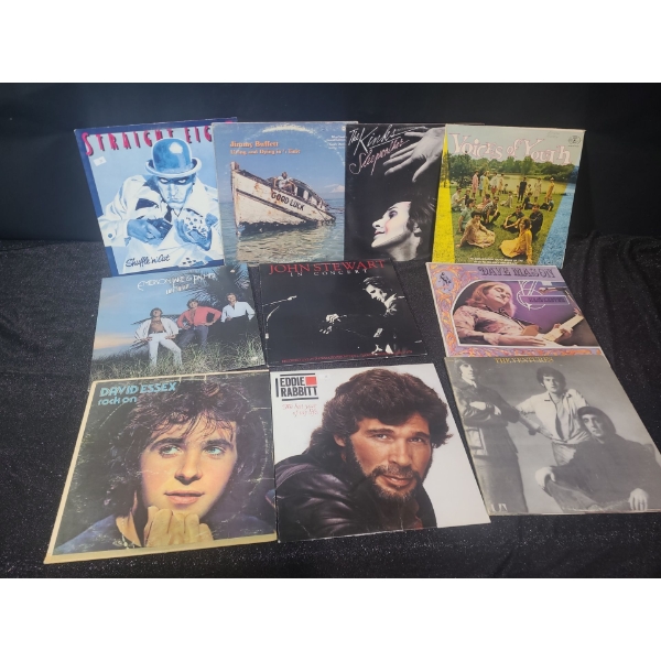 Assorted Records, Various Genres: Jimmy Buffet, The Kinks, Dave Mason, Eddie Rabbit and More!