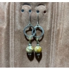 Image 6 : 10k Gold Necklace with Matching Dangle Earrings and Stone Beads