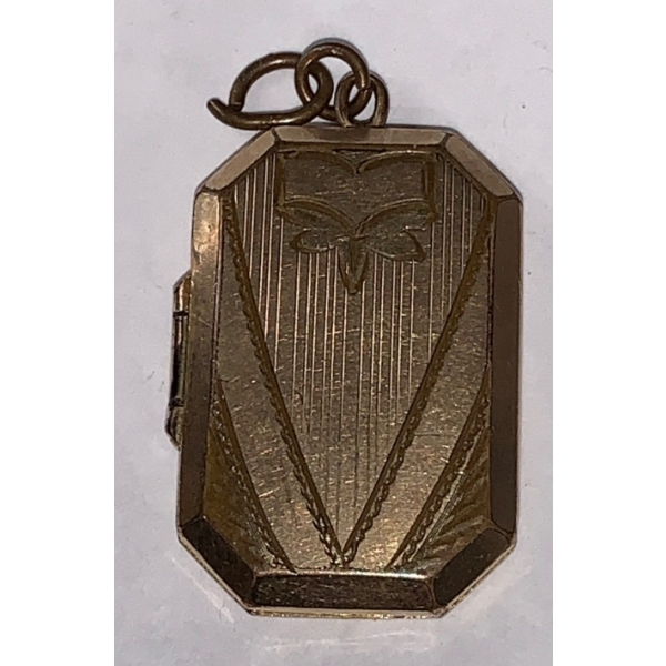 Antique Art Deco Gold Plated Locket  6.6g