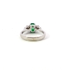Image 3 : 18KW Emerald(1.12CT) & Diamond(6=0.27CTW FG-VS) Ring SZ 7, 4.28grams