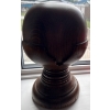 Image 1 : Antique Solid Wood Orb / Footed Sphere 12T 
