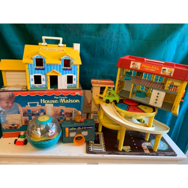  Vintage Fisher Price toy collection with original box! 