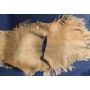 Image 5 : Buckskin Child's Poncho 11" Opening Top, 22 Length From Top to Frings Edge, Adult Mittens w/ Fur 