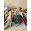Image 3 : Large amount of hand tools, including vices, saws, drillbit set sharpening stones screwdrivers +More