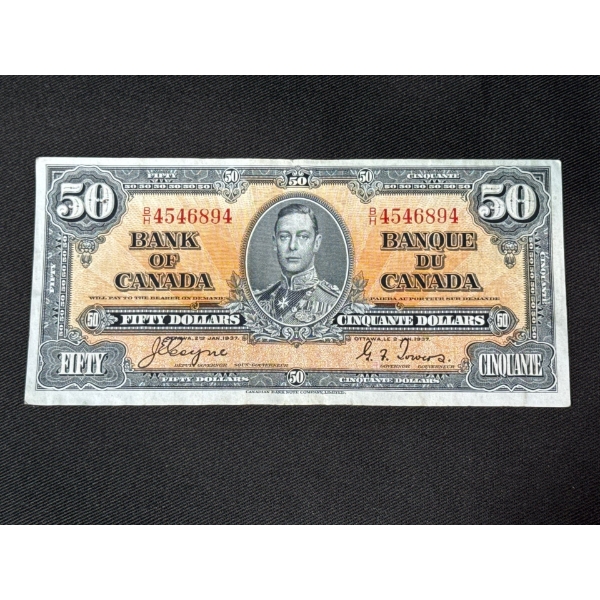 Canadian 1937 Fifty Dollar Bill