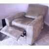 Image 4 : Natuzzi Beige Suede Reclining Occasional Chair