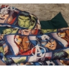 Image 4 : Twin Bed 40 W, 75 D, 39 T- Headboard, Rails, Mattress, and Marvel Duvet Cover Included