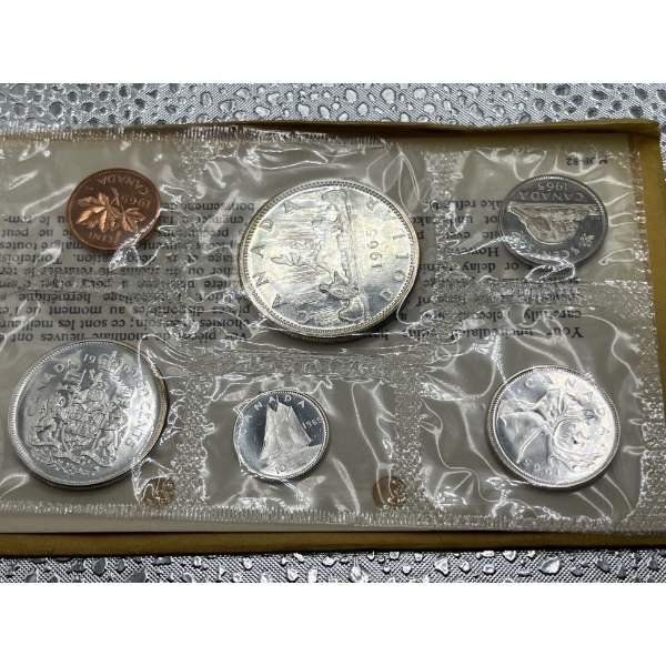 1965 Canadian Uncirculated Coin Set 43g 80% Silver