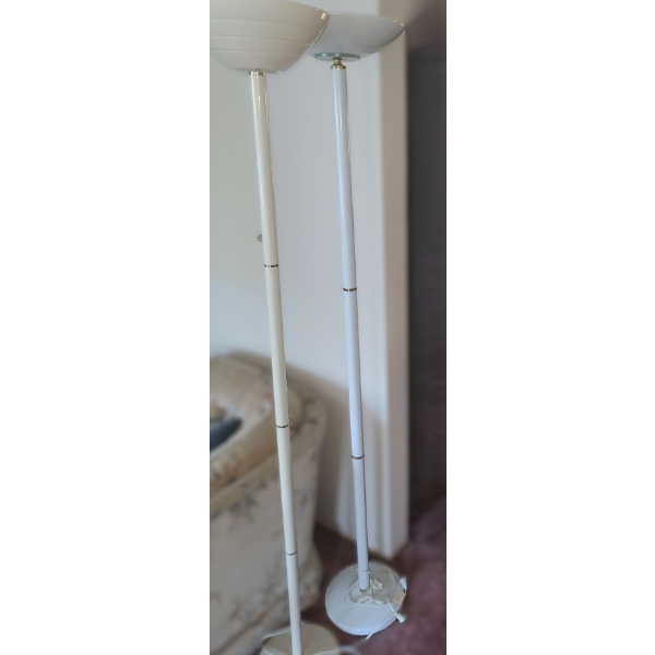 Two Torchiere Floor Lamps 71 h