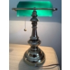 Image 3 : Brass Bankers Desk Lamp with Green Glass Shade