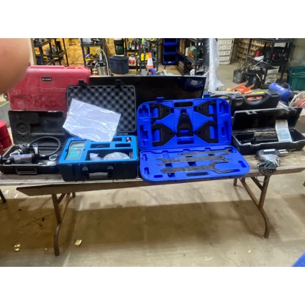 Ultrasonic Flow Meter, Plastic Welding Kit, Glass Cut Out Knife On Folding Shop Table & More