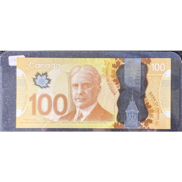 Radar Canadian $100 Bill