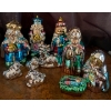 Image 1 : 10 Piece Metallic Nativity Set 5T