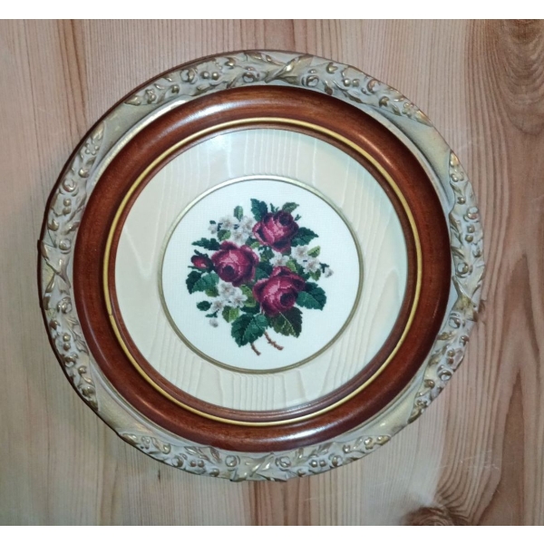 Two Needle Point Decorative Wall Hangings