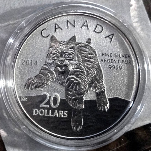 2014 $20 for $20 The Bobcat - 99.9% Fine Silver Coin - #2