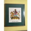 Image 1 : 3 Pieces, Wall Mirror 66"x30", Gold Gilt Frame 11"x10", Wildrose Print 8"x10", Alberta Coat of Arms
