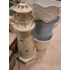 Image 4 : Metal/ Ceramic Planters: Metal Hanging w/ Roses 12 T, Lighthouse Decor 13 T, Watering Cans and More!