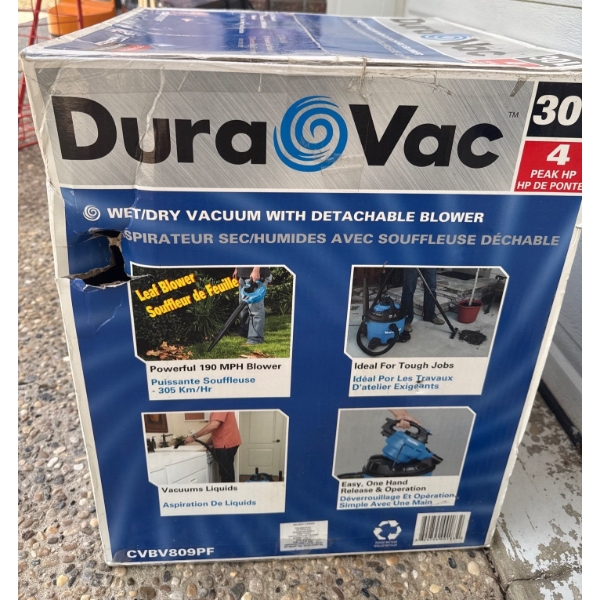 New Dura Vac 30L Wet/Dry Vacuum 